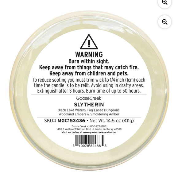 Harry Potter Slytherin 3-Wick Candle by Goose Creek 14.5 oz NEW - Picture 5 of 15